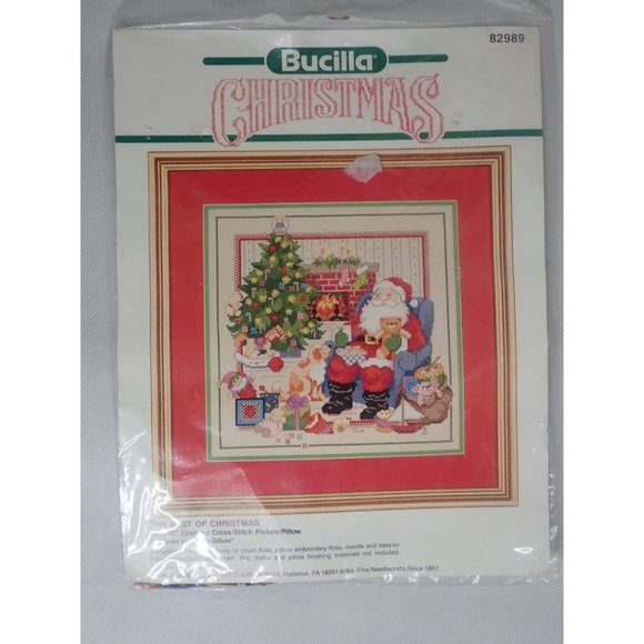 NEW Bucilla Christmas #82989 12x12‎ Counted Cross Stitch The Best of Christmas - Picture 1 of 3